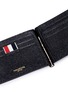 Detail View - Click To Enlarge - THOM BROWNE  - Pebble grain leather clip wallet