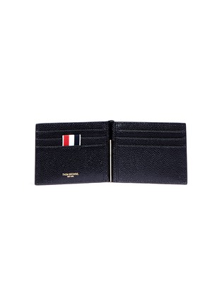 Figure View - Click To Enlarge - THOM BROWNE  - Pebble grain leather clip wallet