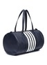 Detail View - Click To Enlarge - THOM BROWNE  - Stripe pebble grain leather tote bag