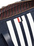 Detail View - Click To Enlarge - THOM BROWNE  - Stripe pebble grain leather tote bag