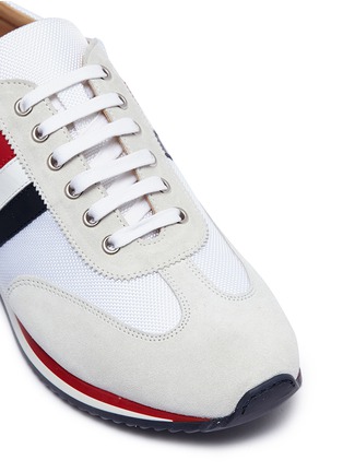 Detail View - Click To Enlarge - THOM BROWNE  - Stripe panel sneakers