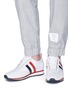 Figure View - Click To Enlarge - THOM BROWNE  - Stripe panel sneakers