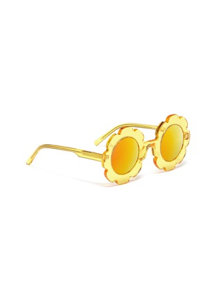 Figure View - Click To Enlarge - SONS + DAUGHTERS - 'Pixie' flower frame acetate mirror kids sunglasses