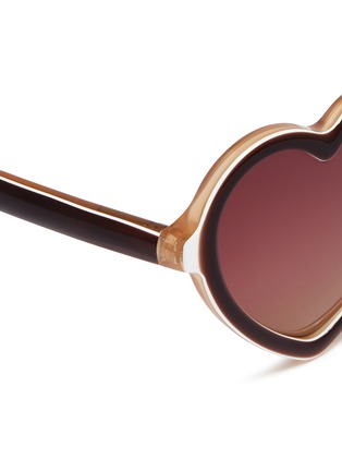 Detail View - Click To Enlarge - SONS + DAUGHTERS - 'Lola' heart frame acetate kids sunglasses