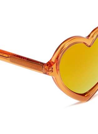 Detail View - Click To Enlarge - SONS + DAUGHTERS - 'Lola' heart frame acetate mirror kids sunglasses