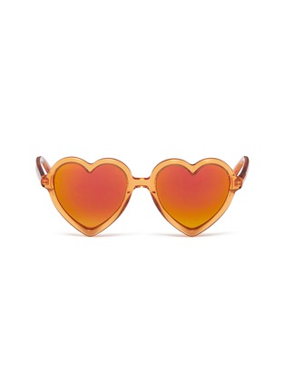Main View - Click To Enlarge - SONS + DAUGHTERS - 'Lola' heart frame acetate mirror kids sunglasses