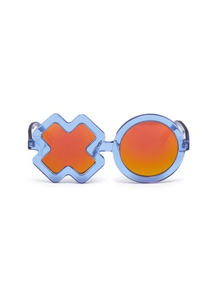 Main View - Click To Enlarge - SONS + DAUGHTERS - 'XO' frame acetate mirror kids sunglasses