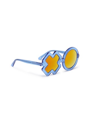 Figure View - Click To Enlarge - SONS + DAUGHTERS - 'XO' frame acetate mirror kids sunglasses