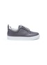 Main View - Click To Enlarge - PIERRE HARDY - 'Mini Slider' gingham print leather kids skate slip-ons