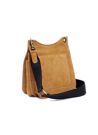 Detail View - Click To Enlarge - CREATURES OF COMFORT - 'Equestrian' suede crossbody bag