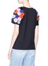 Back View - Click To Enlarge - MINKI - Floral appliqué T-shirt