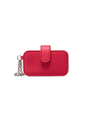Main View - Click To Enlarge - ALEXANDER MCQUEEN - Skull chain leather card holder