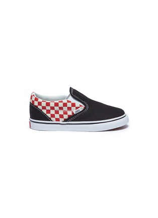 Main View - Click To Enlarge - VANS - 'Classic Slip-on' colourblock checkerboard toddler skates