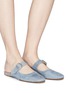 Figure View - Click To Enlarge - CREATURES OF COMFORT - 'Lucca' suede Mary Jane slides