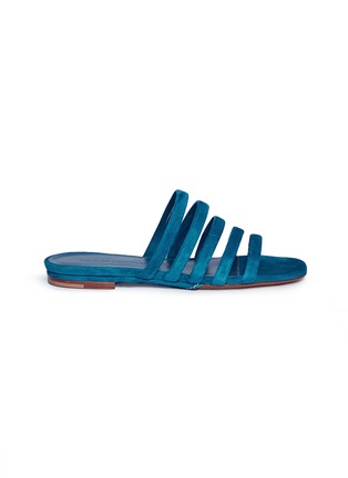Main View - Click To Enlarge - CREATURES OF COMFORT - 'Como' suede slide sandals