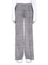 Main View - Click To Enlarge - VICTORIA, VICTORIA BECKHAM - Stripe outseam houndstooth print silk satin pants