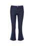 Main View - Click To Enlarge - VICTORIA, VICTORIA BECKHAM - Stripe outseam cropped flared jeans