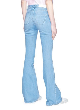Back View - Click To Enlarge - VICTORIA, VICTORIA BECKHAM - Flap pocket zip front flared jeans