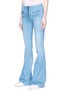 Front View - Click To Enlarge - VICTORIA, VICTORIA BECKHAM - Flap pocket zip front flared jeans