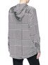 Back View - Click To Enlarge - VICTORIA, VICTORIA BECKHAM - Houndstooth print hooded silk satin shirt