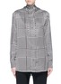 Main View - Click To Enlarge - VICTORIA, VICTORIA BECKHAM - Houndstooth print hooded silk satin shirt