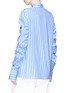 Back View - Click To Enlarge - VICTORIA, VICTORIA BECKHAM - Ruched sleeve stripe shirt