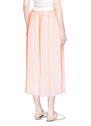 Back View - Click To Enlarge - VICTORIA, VICTORIA BECKHAM - Stripe pleated crepe skirt