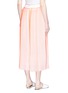 Back View - Click To Enlarge - VICTORIA, VICTORIA BECKHAM - Stripe pleated crepe skirt