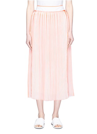 Main View - Click To Enlarge - VICTORIA, VICTORIA BECKHAM - Stripe pleated crepe skirt