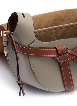 Detail View - Click To Enlarge - LOEWE - 'Gate' colourblock leather saddle bag