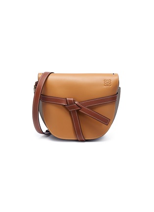 Main View - Click To Enlarge - LOEWE - 'Gate' colourblock leather saddle bag