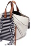 Detail View - Click To Enlarge - LOEWE - 'Hammock Scarf' stripe fringe small leather bag