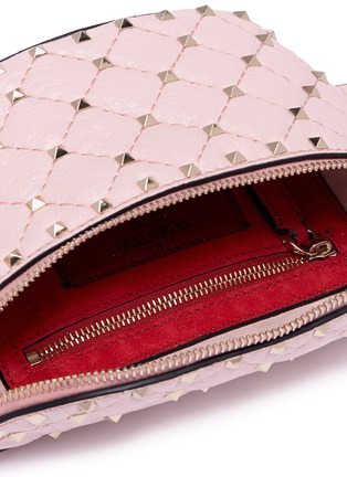 Detail View - Click To Enlarge - VALENTINO GARAVANI - 'Free Rockstud Spike' leather belt bum bag