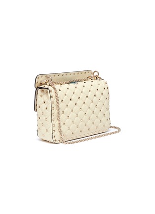 Figure View - Click To Enlarge - VALENTINO GARAVANI - 'Rockstud Spike' butterfly embellished medium quilted leather crossbody bag