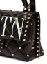 Detail View - Click To Enlarge - VALENTINO - 'Candystud' logo print quilted leather satchel bag