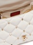 Detail View - Click To Enlarge - VALENTINO GARAVANI - 'Candystud' logo print quilted leather satchel bag