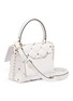Figure View - Click To Enlarge - VALENTINO GARAVANI - 'Candystud' logo print quilted leather satchel bag