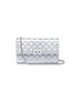 Main View - Click To Enlarge - VALENTINO GARAVANI - 'Rockstud Spike' quilted metallic leather chain bag