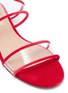 Detail View - Click To Enlarge - VALENTINO GARAVANI - 'Dollybow' velvet pipe clear PVC sandals