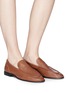 Figure View - Click To Enlarge - PEDDER RED - 'Phil' leather loafers