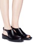 Figure View - Click To Enlarge - AALTO - 'Zombie Brock' ankle strap cutout toe leather shoes