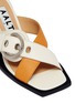 Detail View - Click To Enlarge - AALTO - Cross buckled strap leather mule sandals