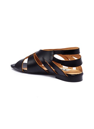 Detail View - Click To Enlarge - AALTO - Braided cutout leather sandals