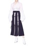 Figure View - Click To Enlarge - 10478 - Detachable stripe corset bra