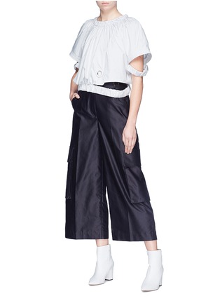 Figure View - Click To Enlarge - 10478 - Belted cargo culottes