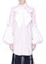 Main View - Click To Enlarge - 10478 - Puff sleeve oversized pussybow shirt