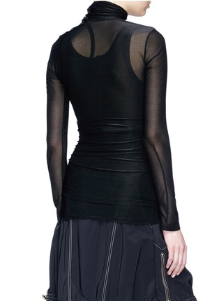 Back View - Click To Enlarge - 10478 - Button turtleneck top