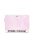 Main View - Click To Enlarge - OPENING CEREMONY - Logo print nylon mesh clutch