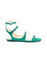 Main View - Click To Enlarge - JIMMY CHOO - 'Naia' Swarovski crystal buckle caged suede sandals