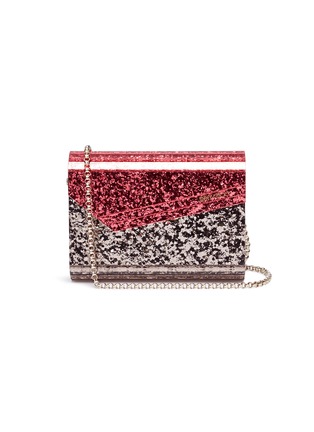Main View - Click To Enlarge - JIMMY CHOO - 'Candy' colourblock glitter acrylic clutch